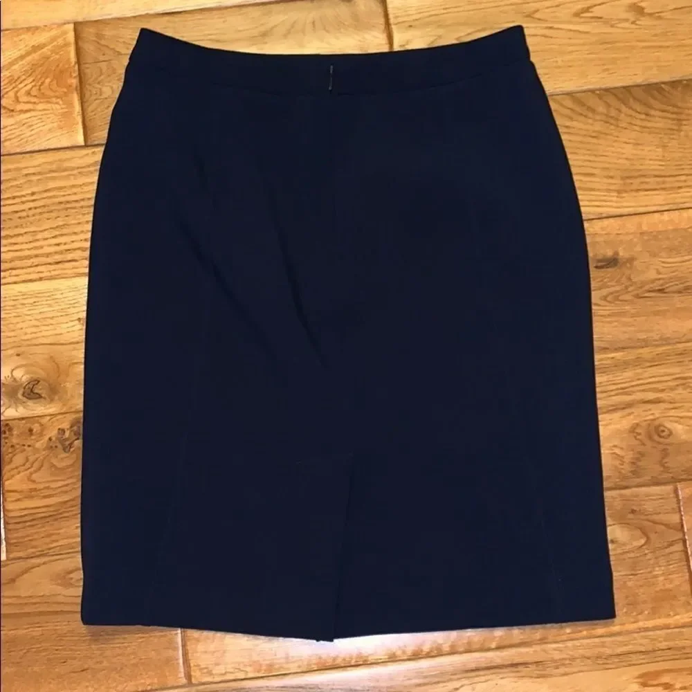 Mary Kay navy snake‎ skin print pencil skirt 4P - Picture 2 of 4